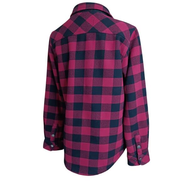 ORVIS Barn Jacket M Snaps Plaid Gorp Utility Outdoors‎ Cabin Country Western Red - Picture 2 of 9